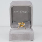 14K yellow gold citrine ring