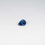 1.33 carat natural blue sapphire, pear 7.6x5.9mm loose gemstone