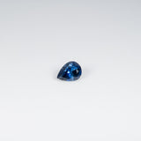 1.33 carat natural blue sapphire, pear 7.6x5.9mm loose gemstone