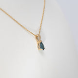 14K Yellow Gold London Blue Topaz Pendant