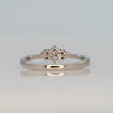 Earth Mined Diamond Ring with Diamond Accents in Solid 14K Gold – Minimalist Round 4mm Fine Jewelry Ring