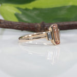 14K yellow gold imperial topaz ring