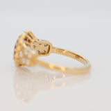 1.5ct Burma Ruby Ring with Earth-Mined Diamond Accents in Solid 14K Gold – Elegant 7x6mm Fine Gemstone Statement Ring