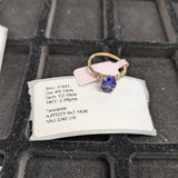 AJR1221 - OV 9x7mm - 14KY + Tanzanite (H) 2.18cts