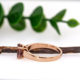 Kate 14K Rose Gold Pink Tourmaline Solitaire Ring | OV 8x6mm