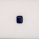1.56 carat natural blue sapphire, emerald cut 6x5mm Ceylon loose gemstone