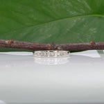 10K white gold diamond estate band