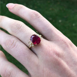 Beautiful Ring Setting W Marquise Diamond Accents in 14k Solid Gold | Oval | Customizable