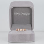 14K rose gold diamond band