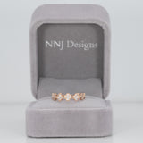 14K rose gold diamond band