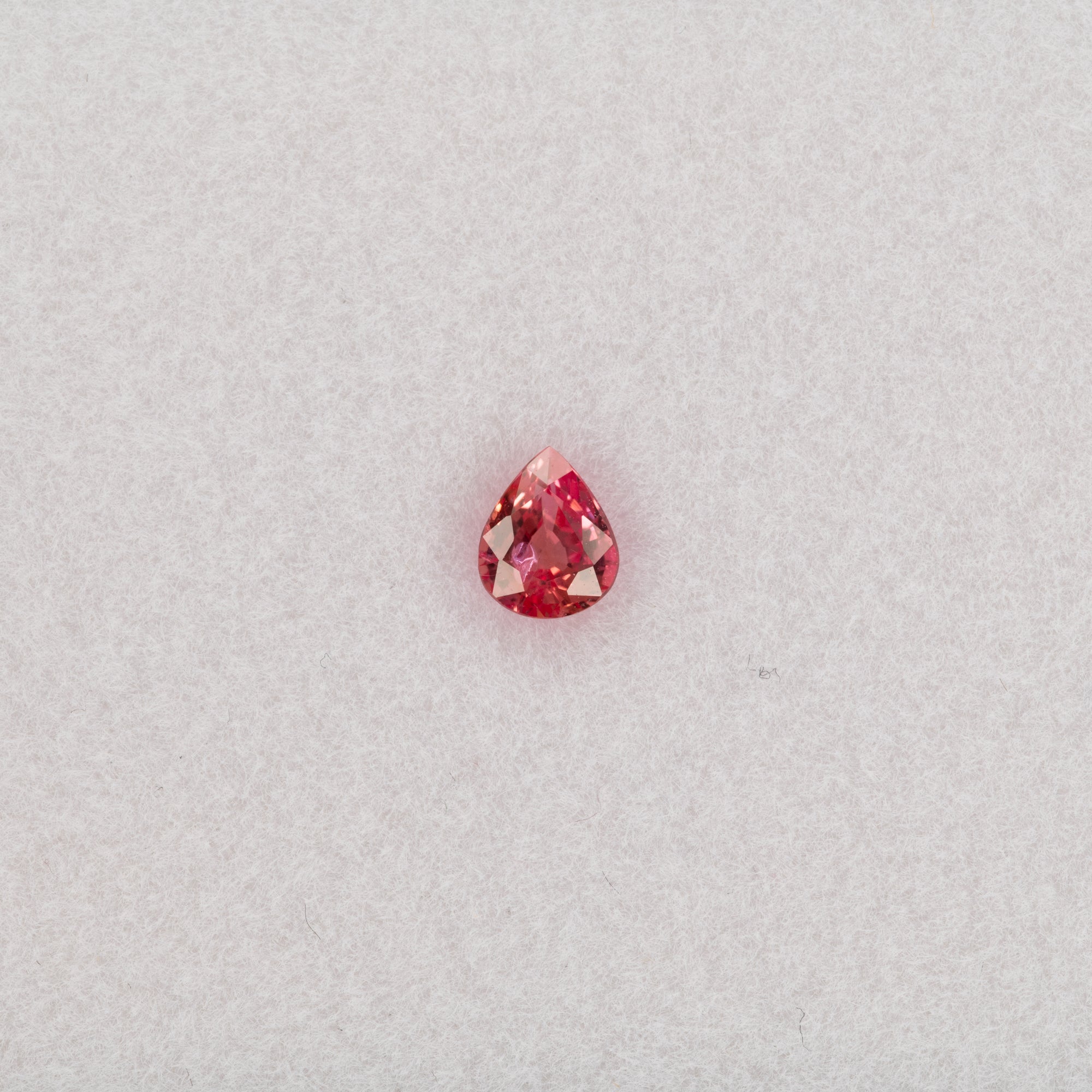 0.4 carat natural padparadscha sapphire, pear 4.8x4mm pink-orange loose gemstone