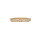 Minimalist Diamond Band in Solid 14K Gold – Star Set Round Diamonds Modern Elegant Fine Jewelry Ring