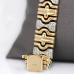 Previously Loved 14K Dual Yellow White Gold w Diamond Bracelet
