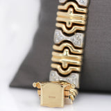 Previously Loved 14K Dual Yellow White Gold w Diamond Bracelet