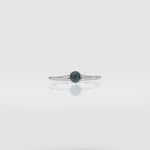 14K white gold alexandrite ring