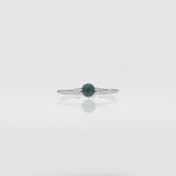 14K white gold alexandrite ring