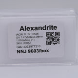 1.07 carat natural color-change alexandrite oval, 7.47x5.82mm untreated loose gemstone – view 6