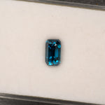 natural cambodian blue zircon emerald cut loose gemstone