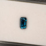 natural cambodian blue zircon emerald cut loose gemstone