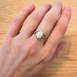 Aastha 14K Rose Gold Ethiopian Opal Diamond Ring | Oval 10x8mm