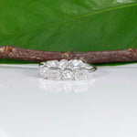 14K white gold lab grown diamond band