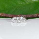 14K white gold lab grown diamond band
