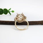 timeless bloom 14k gold cushion semi mount diamond ring