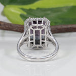 14K white gold bi-color tourmaline ring