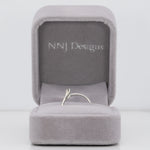 10K white gold single diamond estate ring