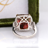Noelle 14K White and Yellow Gold Bi-Color Tourmaline Diamond Ring | Cushion 13mm
