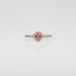 14K rose gold padparadscha sapphire ring