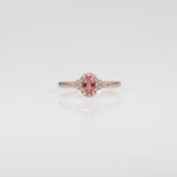 14K rose gold padparadscha sapphire ring