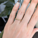 Elegant Diamond Band Ring in 14K  Gold – Nature Inspired Vine Pattern