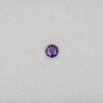0.33 carat natural purple sapphire, round 4.3mm loose gemstone