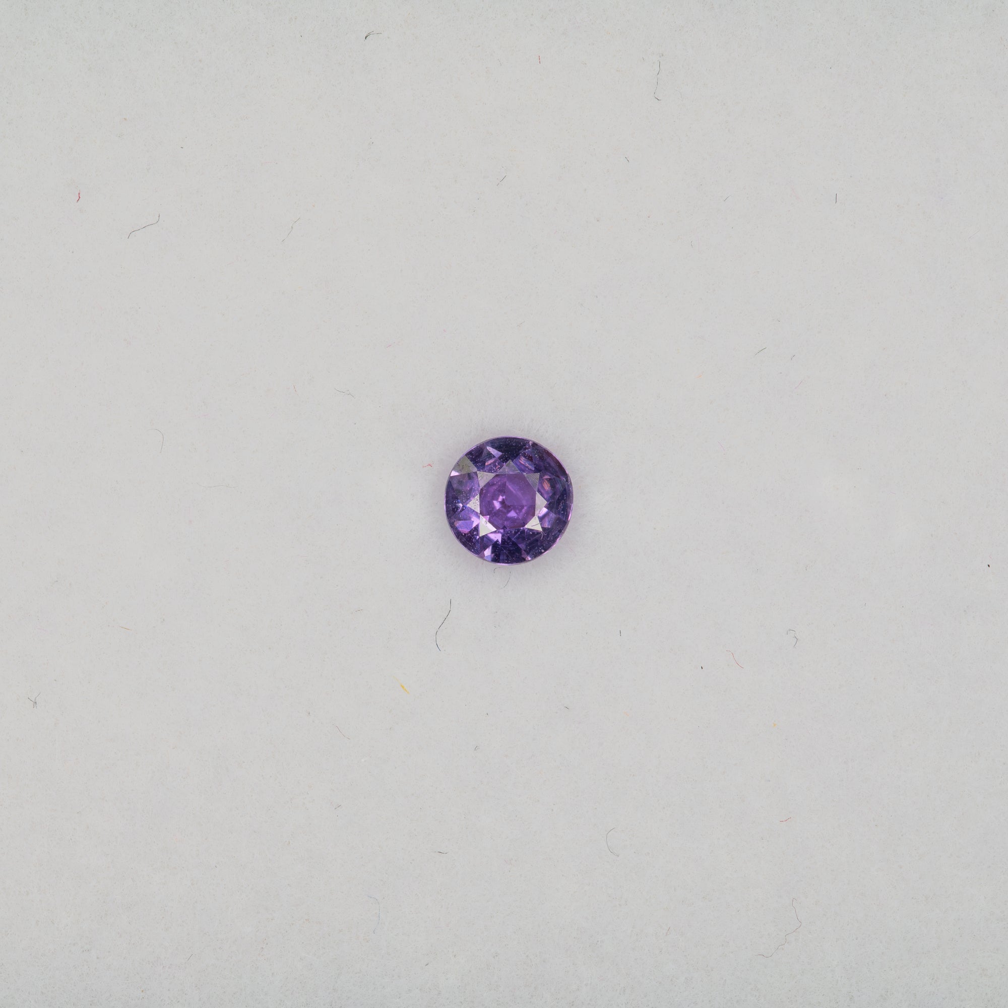 0.33 carat natural purple sapphire, round 4.3mm loose gemstone
