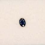 0.83 carat natural blue sapphire, oval 6x5mm loose gemstone