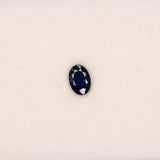 0.83 carat natural blue sapphire, oval 6x5mm loose gemstone