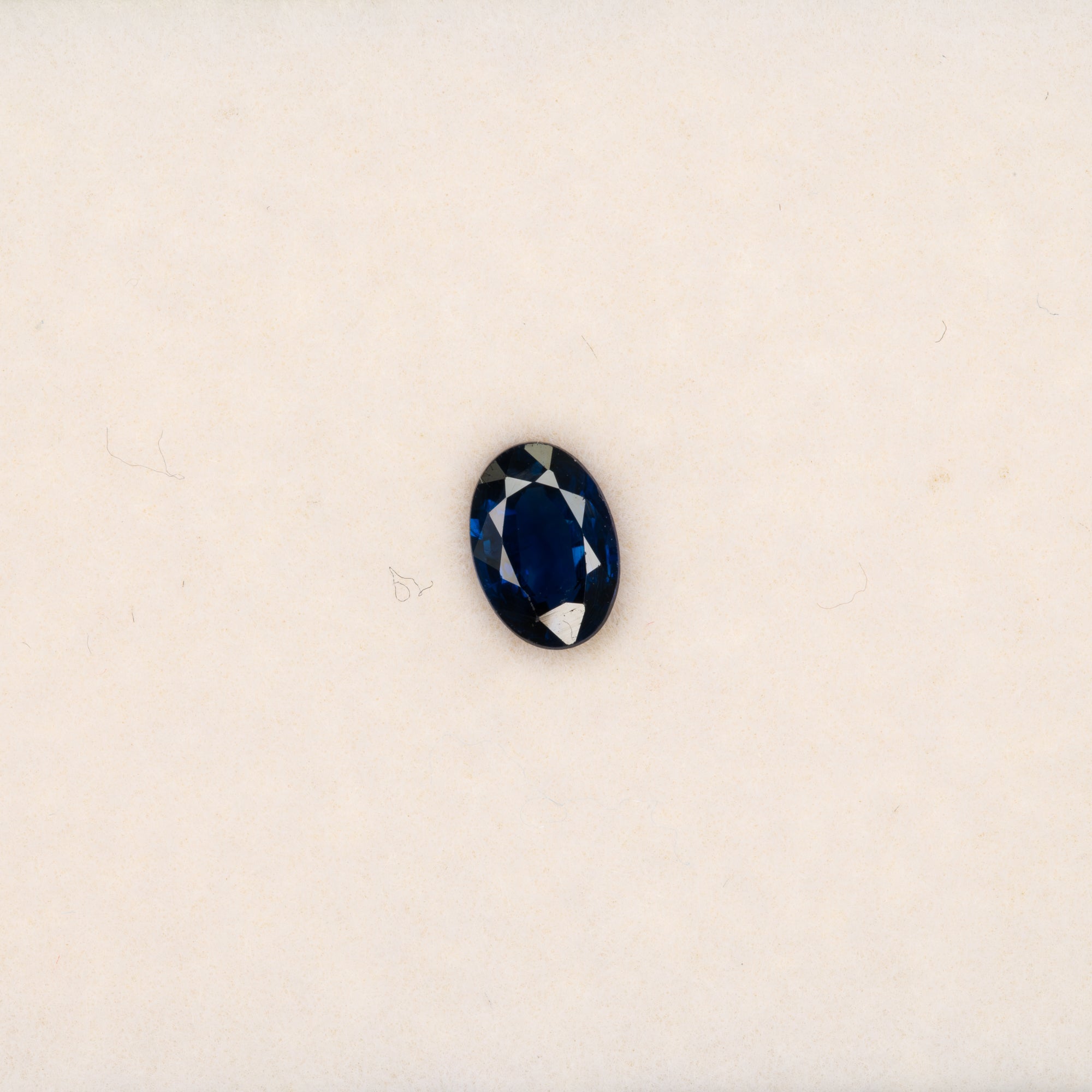 0.83 carat natural blue sapphire, oval 6x5mm loose gemstone