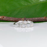 14K white gold lab grown diamond band