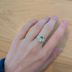 Moana 14K White Gold 1.47ct Imperial Topaz Diamond Ring |Oval 10x8mm