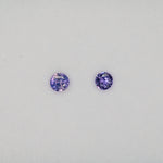 0.19 carat natural purple sapphire, round 3.4mm loose gemstone