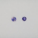 0.19 carat natural purple sapphire, round 3.4mm loose gemstone
