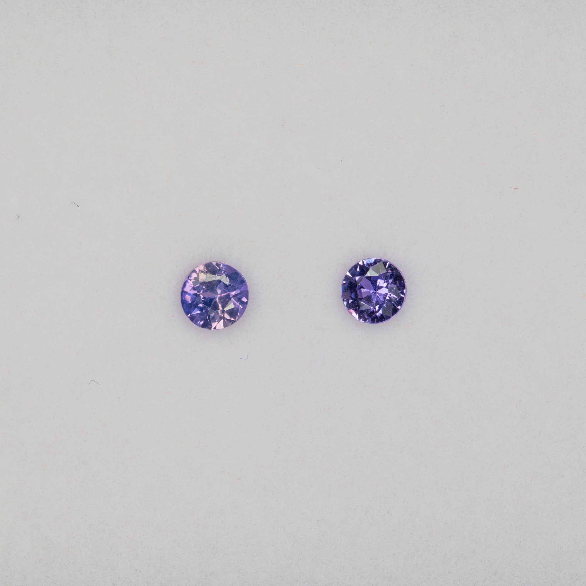 0.19 carat natural purple sapphire, round 3.4mm loose gemstone