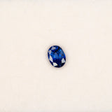 0.77 carat natural blue sapphire, oval 6.5x4.8mm loose gemstone