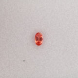 0.4 carat natural padparadscha sapphire, oval 5.2x3.3mm pink-orange loose gemstone
