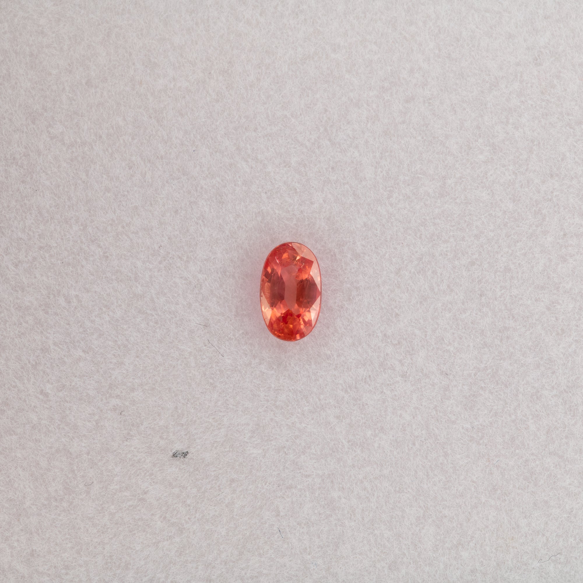 0.4 carat natural padparadscha sapphire, oval 5.2x3.3mm pink-orange loose gemstone
