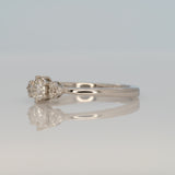 Earth Mined Diamond Ring with Diamond Accents in Solid 14K Gold – Minimalist Round 4mm Fine Jewelry Ring