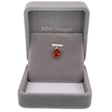 Portia Solid 14K Gold 2.6cts Spessartine Pendant with Natural Diamonds Accents, 9x7mm