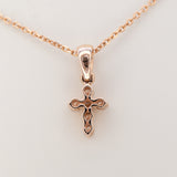 Lab Grown Diamond Cross Pendant in Solid 14K Gold | Elegant Fine Jewelry Gift for Women, Graduation & Special Occasions