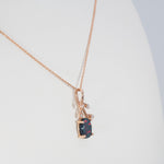 14K rose gold black opal pendant